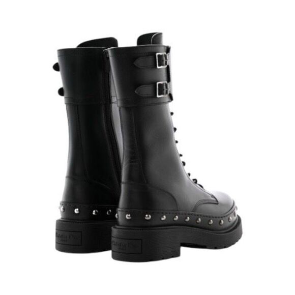 CHRISTIAN DIOR DIORQUAKE NIB Calfskin Combat Boot in Black Size 8.5 US - Picture 3 of 11